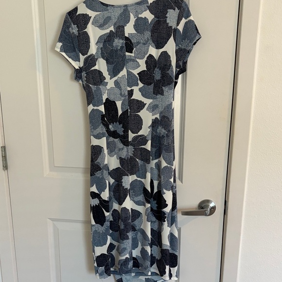 London Times Blue Floral Wrap Dress Size 10 - Picture 6 of 6